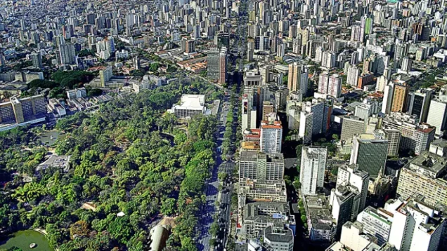 Imagem da vista aérea de Belo Horizonte para ilustrar matéria sobre o metro quadrado mais caro de BH